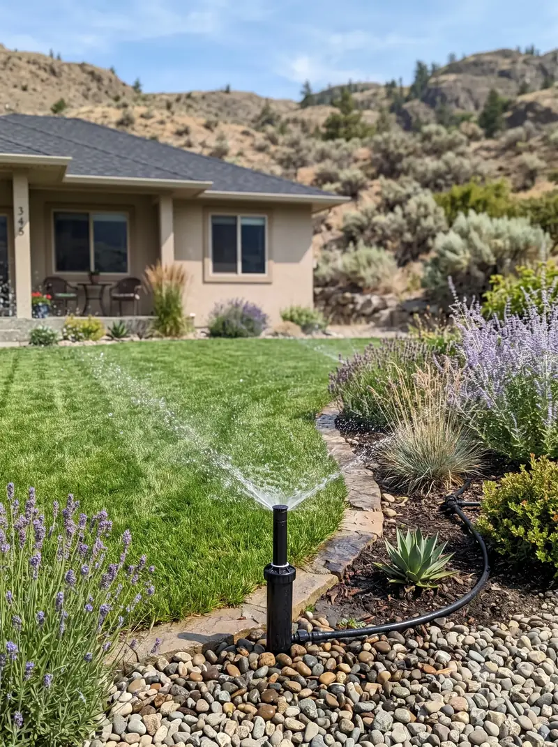 Xeriscape drought-tolerant garden design in Osoyoos BC